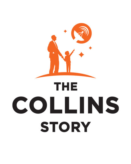 Logo designed for a series of documentaries created by the Arthur A. Collins Legacy Association of Cedar Rapids, Iowa. Collins Story Logo