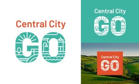 Branding for Central City GO was developed for a volunteer-run nonprofit focused on community and business growth. It needed to feel hopeful, practical, and flexible enough to work across events, communications, and local initiatives. Central City GO logo by FUEL, branding for Iowa nonprofit promoting community growth, history, and attractions in Central City.