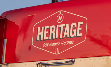 Retro logo designed for Don Hummer Trucking’s Heritage Collection, celebrating iconic TV trucks. Supercharges Don Hummer Trucking's legacy, honoring drivers with nostalgic branding. Hummer Heritage Collection logo by FUEL, branding for Don Hummer Trucking, Cedar Rapids, Iowa, TV truck inspired.