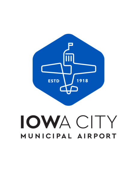 Logo designed for the Iowa City Municipal Airport in parallel to their 100th anniversary celebration. Iowa City Municipal Airport logo