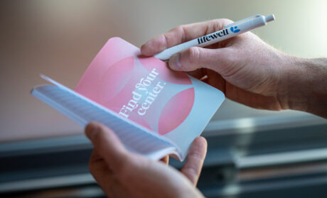 Brand system developed for Lifewell, a virtual life coaching service operated out of Davenport, Iowa. Lifewell Notebook