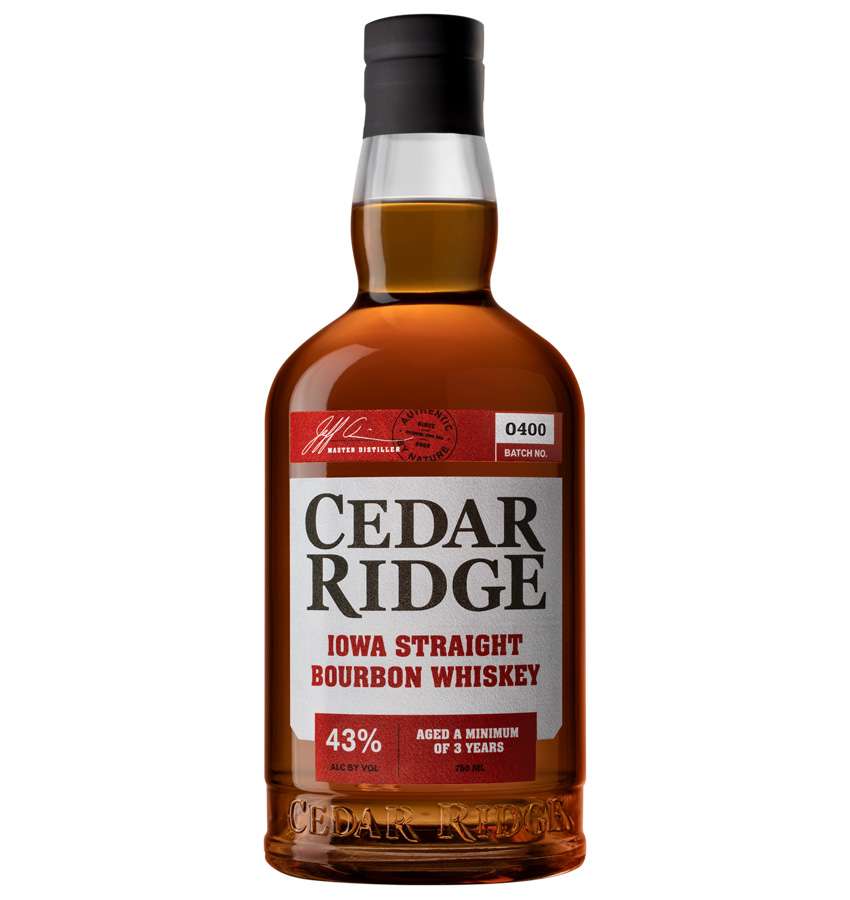 Cedar Ridge bourbon package after