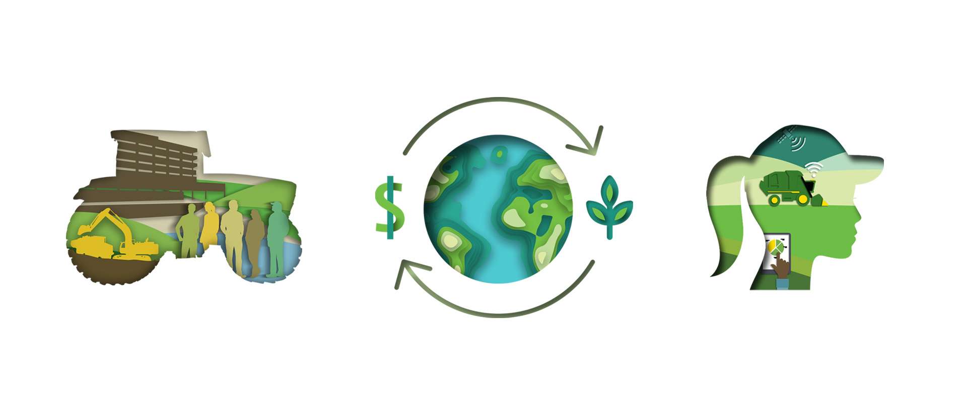 John Deere Sustainability Report illustrations