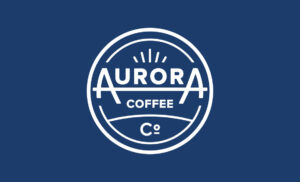 Signage designed as part of an overall brand identity system for Aurora Coffee Co., with mutiple locations in the Cedar Rapids/Marion areas. Aurora Coffee Co. logo