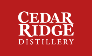 Brand mark designed for Cedar Ridge Distillery to be used as a unifying symbol representative of the Cedar Ridge Distillery brand, located near Swisher, Iowa. Cedar Ridge logo