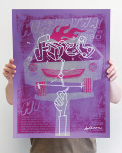 Poster designed by FUEL Creative Director Bill Bollman for FUEL as part of a project that allowed each designer to showcase their individual creativity. Bill Bollman poster