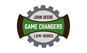 Badge designed for John Deere Forestry's L & M Model launch, designed for John Deere Forestry and utilized across North America. John Deere Forestry L&M badge