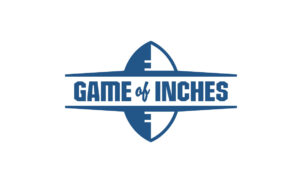 Event mark designed to promote a dealer event for John Deere, a heavy industrial equipment manufacturer headquartered in Moline, Illinois. John Deere dealer "Game of Inches" event mark