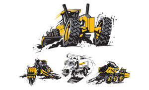 Series of Illustations designed for John Deere Construction and utilized by John Deere Construction nationwide as give-away sticker sheets for kids. John Deere Construction stickers