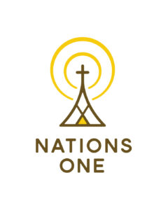 Logo designed for Nations One, a nonprofit organization that uses radio stations to bring the hope of the Gospel to First Nation communities located in remote regions of Northern Canada. Nations One logo