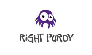 Logo designed for Right Purdy Pictures, an animation and animated film production company located in Cedar Rapids, Iowa. Right Purdy Pictures logo