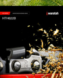 Brochure designed to showcase the newly updated 600 Series Harvesting Processing Heads for Waratah, with factories in New Zealand and Finland. Waratah 600 Series brochure cover