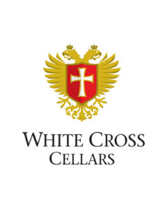Logo designed for White Cross Cellars, a winery that specializes in classic wine recipes from Europe, but created with American grapes. Located in Amana, Iowa. White Cross Cellars logo