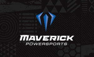 Logo and name designed for a Textron/Arctic Cat Dealership focused on outdoor powersports machines, products and services located in Independence, Iowa. Maverick Powersports logo and expression