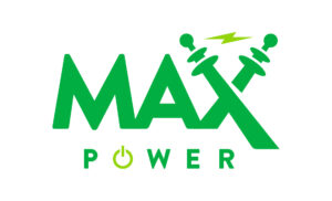 Logo designed for a a strolling act available for fairs, festivals, sporting events, based out of Macon, Georgia. Max Power logo