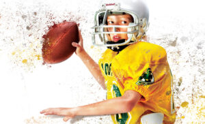 Cover Illustration that adorned the program cover, all designed for the Metro Youth Football Association, a youth-focused athletic non-profit organization serving the Cedar Rapids, Iowa area. MYFA photography illustration