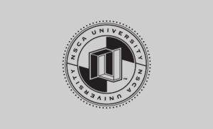Logo designed for a product offered by National Systems Contractors Organization (NSCA), a trade organization that serves the low voltage industry headquartered in Cedar Rapids, Iowa. NSCA University logo