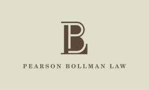 Logo and Identity designed for Pearson Bollman Law, a law firm specializing in elder law, with locations in Ankeny, Cedar Rapids and Dubuque. Pearson Bollman Law logo